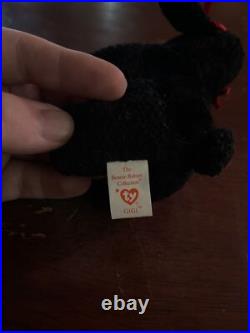 Rare Vtg Retired Ty Beanie Babies Mint Tag Errors PE GiGi the Dog Poodle