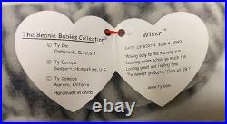 Rare Wiser Class of 99 Beanie Baby with Errors and Hologram 1965/KR Retired