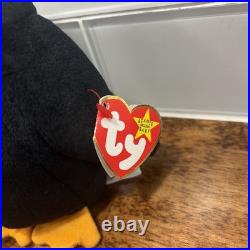 Rare With Errors Retired 3rd Gen 1996 Ty Beanie Baby Babies Baldy The Eagle