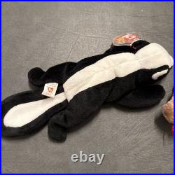 Rare beanie babies with tag errors, Lucky, Smoochy, Roam, Sticky, Scorch, Ants