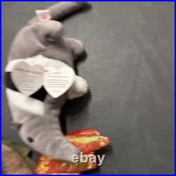 Rare beanie babies with tag errors, Lucky, Smoochy, Roam, Sticky, Scorch, Ants