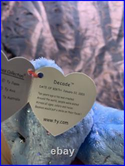 Rare collectible ty beanie Babie Decade 2003 limited edition tag