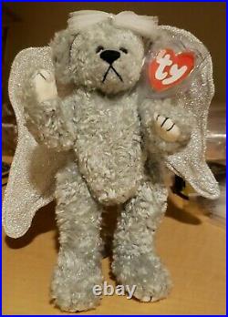 Rare ty, Ty Sterling The Angel Bear Beanie Baby, Multiple Hang Tag Errors