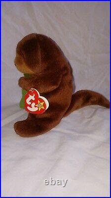 Rare ty beanie babies first edition seaweed the otter