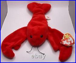 Rare ty beanie baby pinchers the lobster 1993 PVC Several Tag Errors Mint