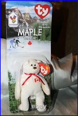 Rare unopened Ty Maple the Bear Beanie Babies McDonalds with Errors