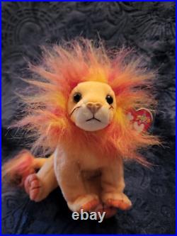 RareTY The Beanie Babies Collection BUSHY The Lion Pristine New with Mint Tags