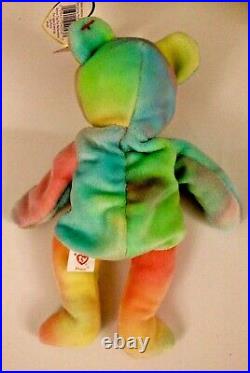 Retied collectable Ty Beanie Babies Peace Bear 1999 beautiful and rare VGC/WT