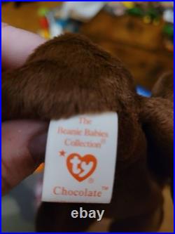 Retired 1993 TY Beanie Chocolate the Moose RARE, 1 Of The Orig 9 No Logo, Errors Retired 1993 TY Beanie Chocolate the Moose RARE, 1 Of The Orig 9 No Logo, Errors