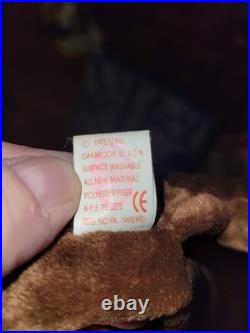 Retired 1993 TY Beanie Chocolate the Moose RARE, 1 Of The Orig 9 No Logo, Errors Retired 1993 TY Beanie Chocolate the Moose RARE, 1 Of The Orig 9 No Logo, Errors