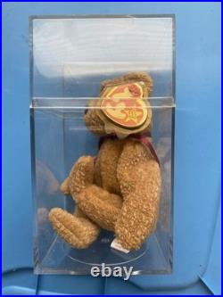 Retired 1993 Ty Beanie Babies Rare Original Curly The Bear With Pe Pellets