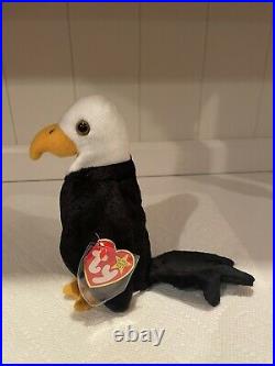Retired 1996 Ty Beanie Baby Babies Baldy The Eagle MINT CONDITION RARE