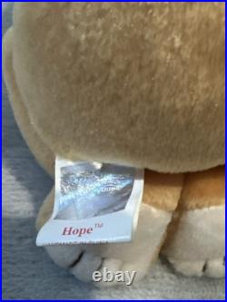 Retired 1998 Ty Beanie Baby Hope the Praying Bear with Rare Tag Errors