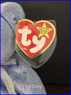 Retired 1999 Ty Beanie Baby Clubby II With Rare Errors Beanie Babies