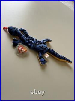 Retired Lizzy Lizard TY Beanie Baby 1995 With Errors PVC Pellets Rare