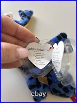 Retired Lizzy Lizard TY Beanie Baby 1995 With Errors PVC Pellets Rare