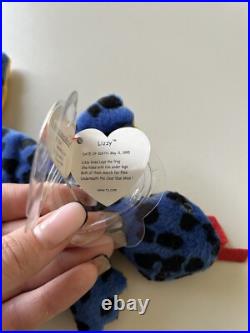 Retired Lizzy Lizard TY Beanie Baby 1995 With Errors PVC Pellets Rare