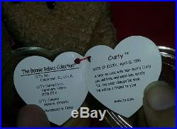 Retired RARE Ty CURLY Beanie Babies with Tag ERRORS