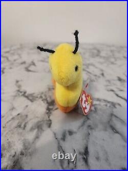 Retired Rare 1995 TY Beanie Baby Inch worm With ERRORS