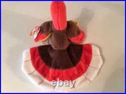 Retired Rare (Original) TY Beanie Baby Gobbles the Turkey 1996, Tag Errors