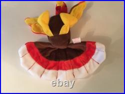 Retired Rare (Original) TY Beanie Baby Gobbles the Turkey 1996, Tag Errors