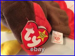 Retired Rare (Original) TY Beanie Baby Gobbles the Turkey 1996, Tag Errors