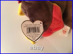Retired Rare (Original) TY Beanie Baby Gobbles the Turkey 1996, Tag Errors