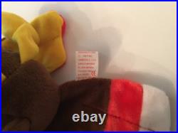 Retired Rare (Original) TY Beanie Baby Gobbles the Turkey 1996, Tag Errors