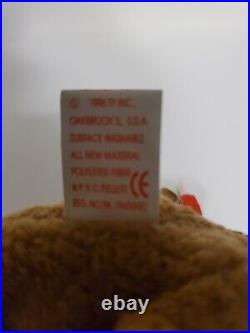 Retired Rare TUFFY Dog Beanie Baby 1996 witherrors please see all pics. MWMT PVC