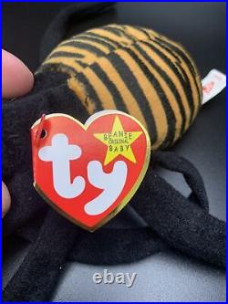 Retired Rare TY Beanie Baby Spinner the Spider With Errors 1996 PVC Pellets