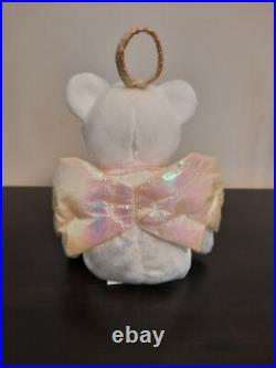 Retired Rare Ty Beanie Babies Halo the Angel Bear Toy withBrown Nose & Tag Errors