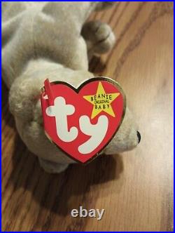 Retired Rare Ty Beanie Baby Almond the Bear 1999 with Errors