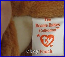 Retired Rare Ty Beanie Baby Pouch the Kangaroo 1996 Swing & Tush Tags Errors PVC