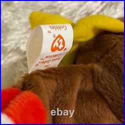 Retired Rare (original) Ty Beanie Baby Gobbles The Turkey 1996 With Tag Errors