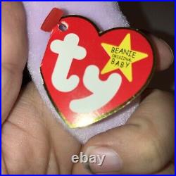 Retired TY Beanie Baby 1996 FLOPPITY Bunny with Multiple Rare Tag Errors