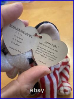 Retired Ty Beanie Babies Righty 2000 & Lefty 2000 WithTag Errors Rare Duo