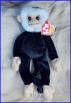 Retired Ty Beanie Baby Mooch The Monkey MINT Tags 1998 Errors RARE
