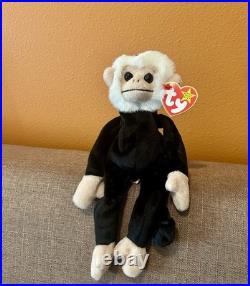 Retired Ty Beanie Baby Mooch The Monkey MINT Tags 1998 Errors RARE Ee7