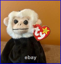Retired Ty Beanie Baby Mooch The Monkey MINT Tags 1998 Errors RARE Ee7