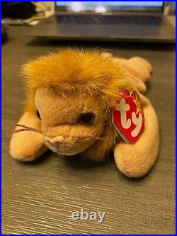 Retired Ty Beanie Baby Roary, 7 Errors Rare 1996