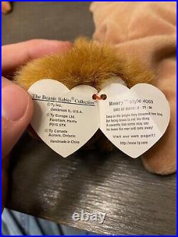 Retired Ty Beanie Baby Roary, 7 Errors Rare 1996