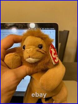 Retired Ty Beanie Baby Roary, 7 Errors Rare 1996