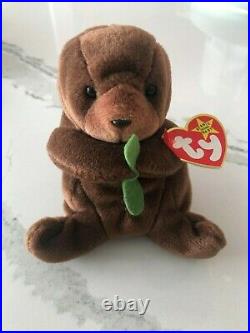 Retired Ty Beanie Baby Seaweed the Otter RARE Mint Condition Multiple Tag Errors