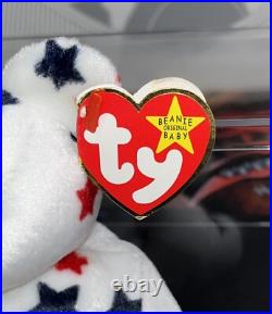 Retired Ty Glory The Bear (rare) Beanie Baby With Errors/ Oddities