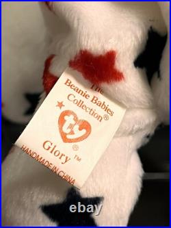 Retired Ty Glory The Bear (rare) Beanie Baby With Errors/ Oddities