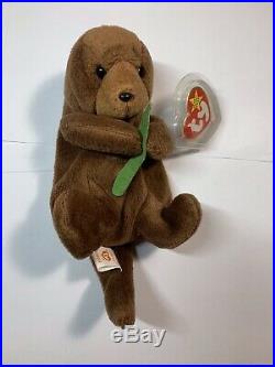 Retired Ty Seaweed The Otter Beanie Baby Rare Tag Errors And Features MWMT