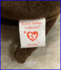 Roam Rare Retired Beanie Babies with Tags Mint Condition