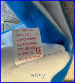 Rocket' The Blue Jay 1997 Ty Beanie Baby-rare-retired Tag Errors Mint Condition