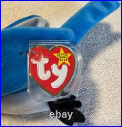 Rocket' The Blue Jay 1997 Ty Beanie Baby-rare-retired Tag Errors Mint Condition
