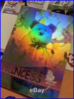 SILVER SERIES 2 RARE Princess Diana BEAR HOLOGRAPHIC BEANIE BABIES Card /26668